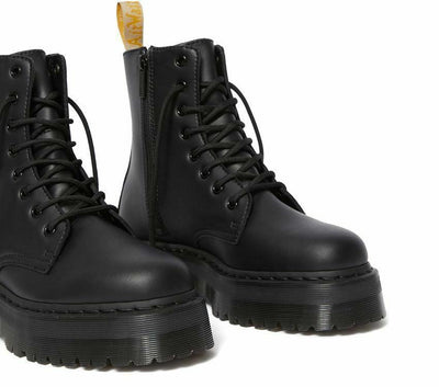 Dr. Martens Womens Jadon II Mono Vegan 8 Eye Boots Shoes Platform - Black Payday Deals