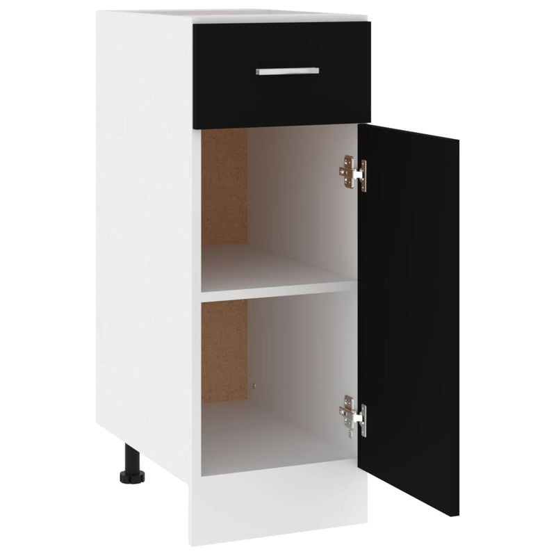 Drawer Bottom Cabinet Black 30x46x81.5 cm Engineered Wood Payday Deals