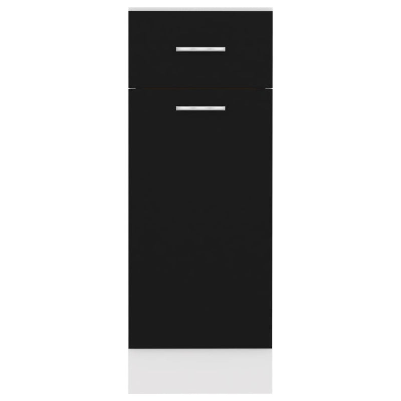 Drawer Bottom Cabinet Black 30x46x81.5 cm Engineered Wood Payday Deals