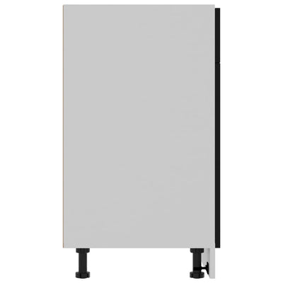 Drawer Bottom Cabinet Black 80x46x81.5 cm Engineered Wood Payday Deals