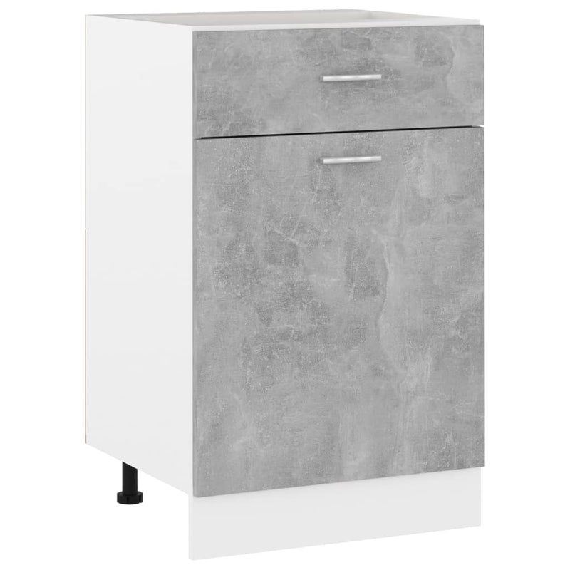 Drawer Bottom Cabinet Concrete Grey 50x46x81.5 cm Engineered Wood Payday Deals