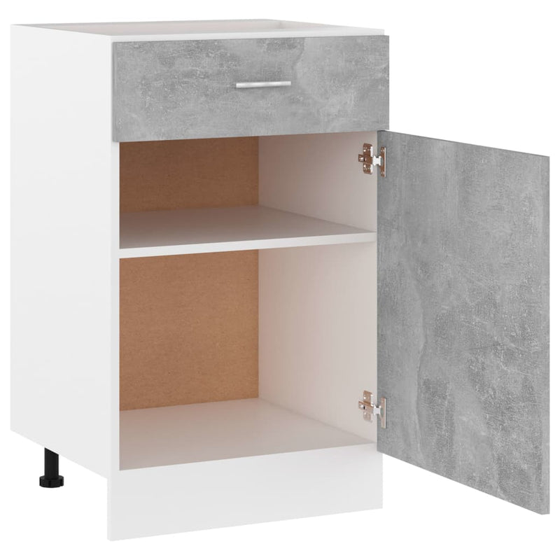 Drawer Bottom Cabinet Concrete Grey 50x46x81.5 cm Engineered Wood Payday Deals