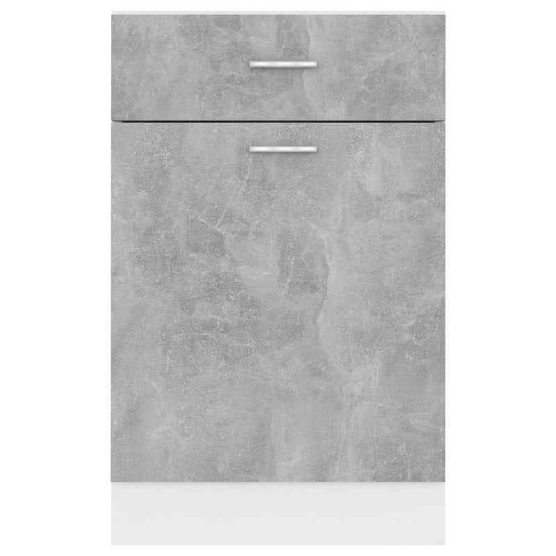 Drawer Bottom Cabinet Concrete Grey 50x46x81.5 cm Engineered Wood Payday Deals