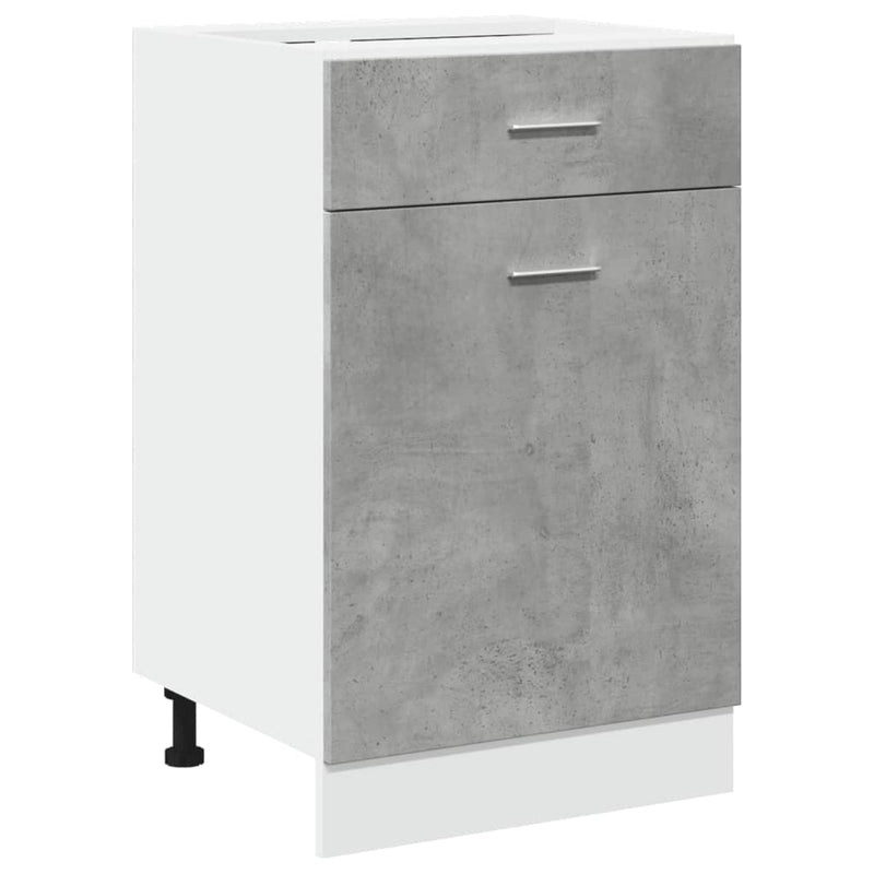 Drawer Bottom Cabinet Concrete Grey 50x46x81.5 cm Engineered Wood Payday Deals