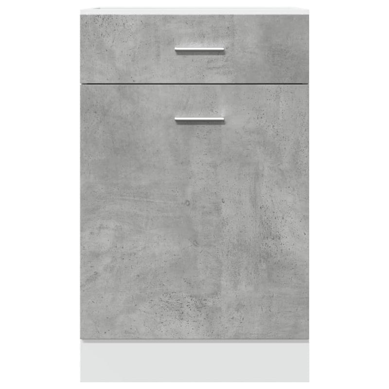 Drawer Bottom Cabinet Concrete Grey 50x46x81.5 cm Engineered Wood Payday Deals