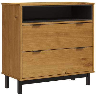 Drawer Cabinet FLAM 80x40x80 cm Solid Wood Pine Payday Deals