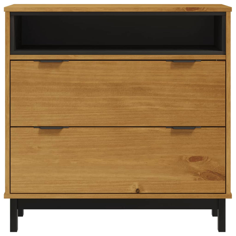 Drawer Cabinet FLAM 80x40x80 cm Solid Wood Pine Payday Deals