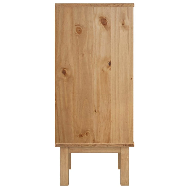 Drawer Cabinet OTTA Brown&Grey 45x39x90cm Solid Wood Pine Payday Deals