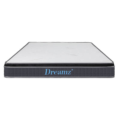 Dreamz Bedding Mattress Spring King Single Premium Bed Top Foam Medium Firm 18CM Payday Deals