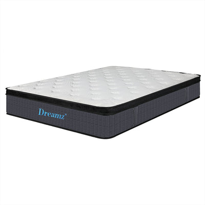 Dreamz Bedding Mattress Spring King Single Premium Bed Top Foam Medium Firm 32CM Payday Deals