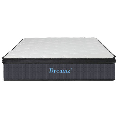 Dreamz Bedding Mattress Spring King Single Premium Bed Top Foam Medium Firm 32CM Payday Deals