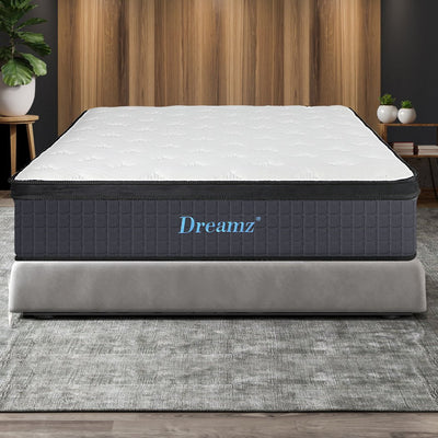 Dreamz Bedding Mattress Spring King Single Premium Bed Top Foam Medium Firm 32CM Payday Deals