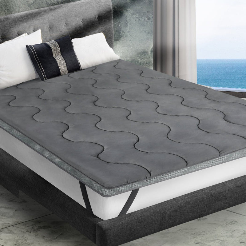 Dreamz Pillowtop Mattress Topper Protector Bed Luxury Mat Pad King Single Cover Payday Deals