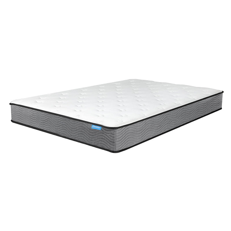Dreamz Spring Mattress Pocket Bed Top Coil Sleep Foam Extra Firm Queen 23CM Payday Deals