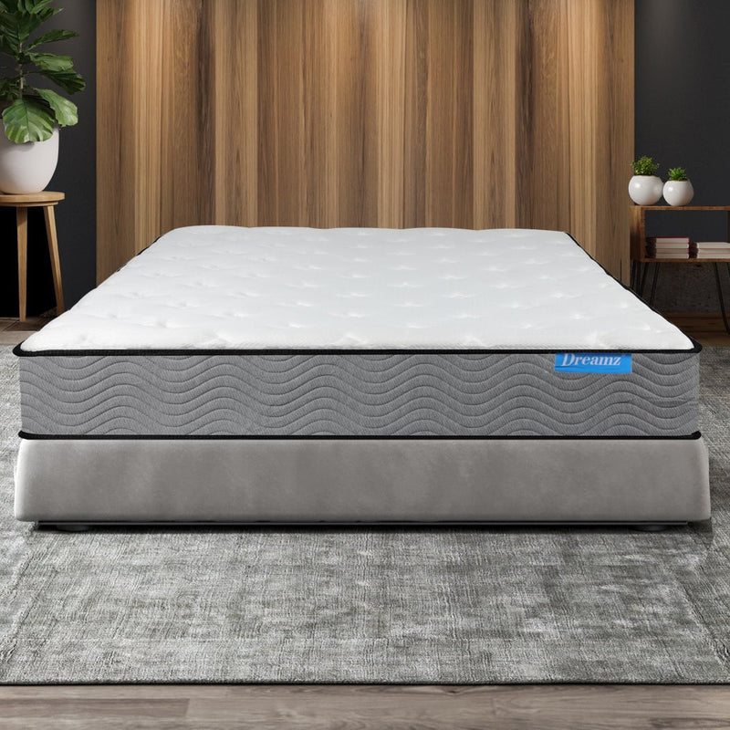 Dreamz Spring Mattress Pocket Bed Top Coil Sleep Foam Extra Firm Queen 23CM Payday Deals
