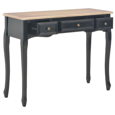 Dressing Console Table with 3 Drawers Black Payday Deals