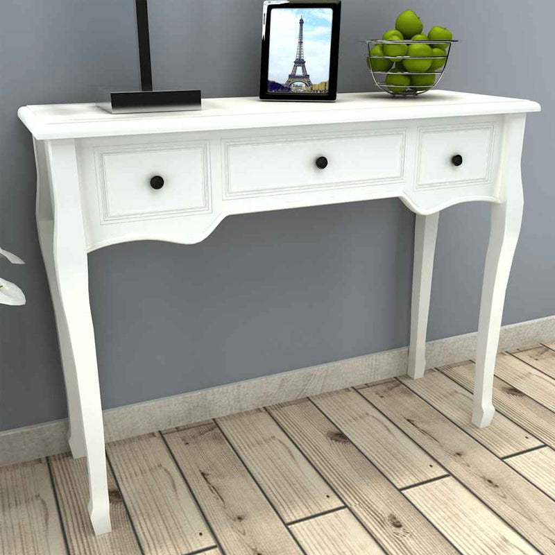 Dressing Console Table with Three Drawers White Payday Deals