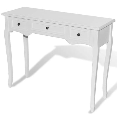 Dressing Console Table with Three Drawers White Payday Deals