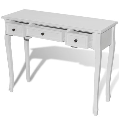 Dressing Console Table with Three Drawers White Payday Deals