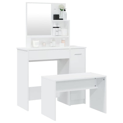 Dressing Table Set White 86.5x35x136 cm Payday Deals