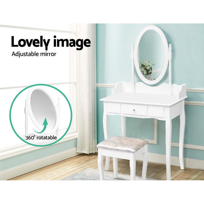 Dressing Table Stool Mirror Jewellery Cabinet Tables Drawer White Box Organizer Payday Deals