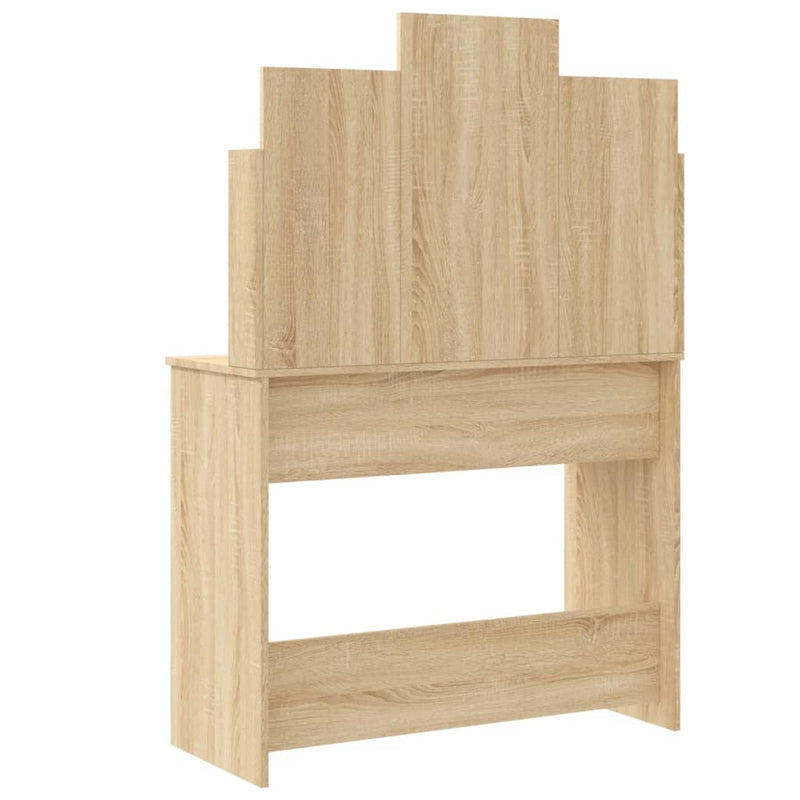 Dressing Table with LED Lights Sonoma Oak 96x40x142 cm Payday Deals