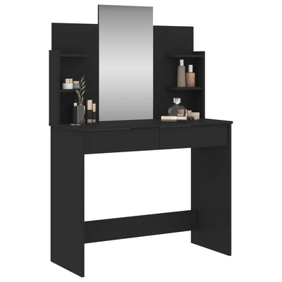 Dressing Table with Mirror Black 96x39x142 cm Payday Deals