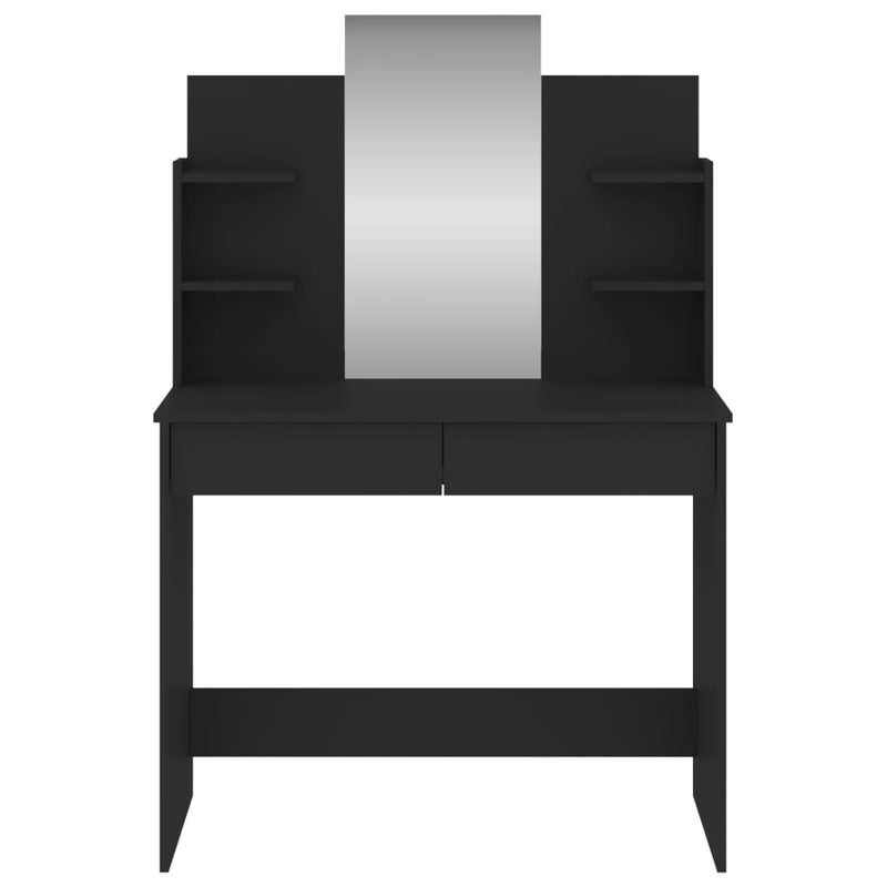 Dressing Table with Mirror Black 96x39x142 cm Payday Deals