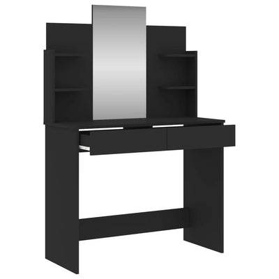 Dressing Table with Mirror Black 96x39x142 cm Payday Deals