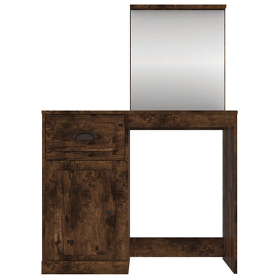 Dressing Table with Mirror Smoked Oak 90x50x132.5 cm Engineered Wood Payday Deals