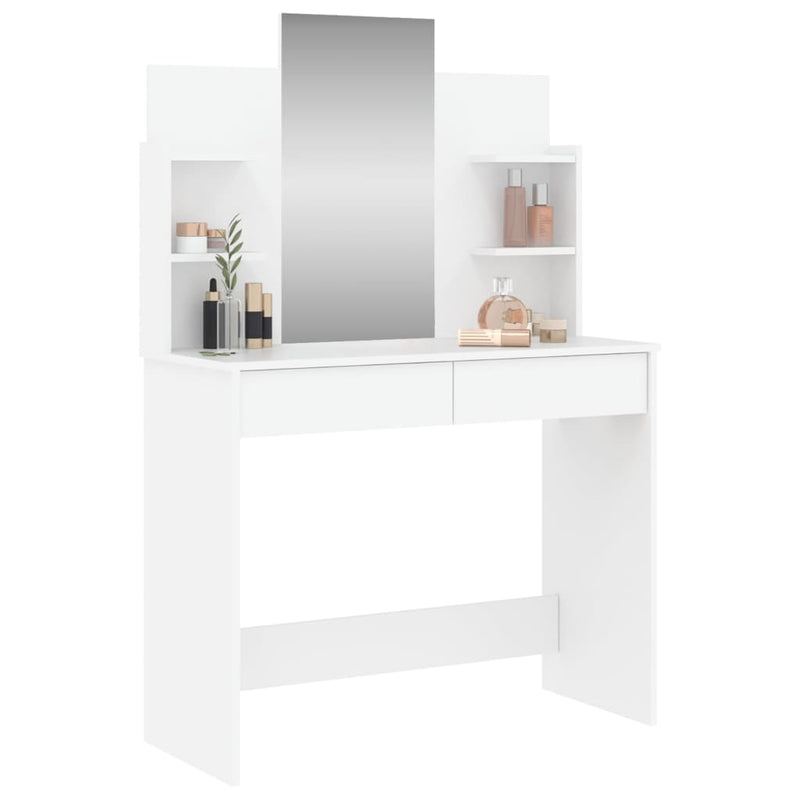 Dressing Table with Mirror White 96x39x142 cm Payday Deals