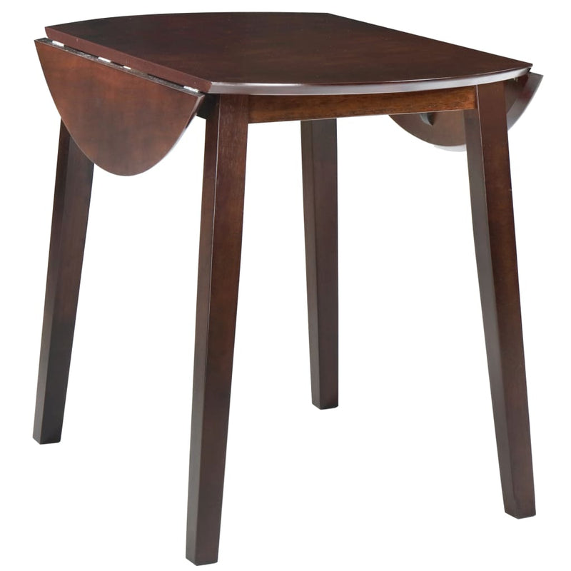 Drop-leaf Dining Table Round MDF Brown Payday Deals