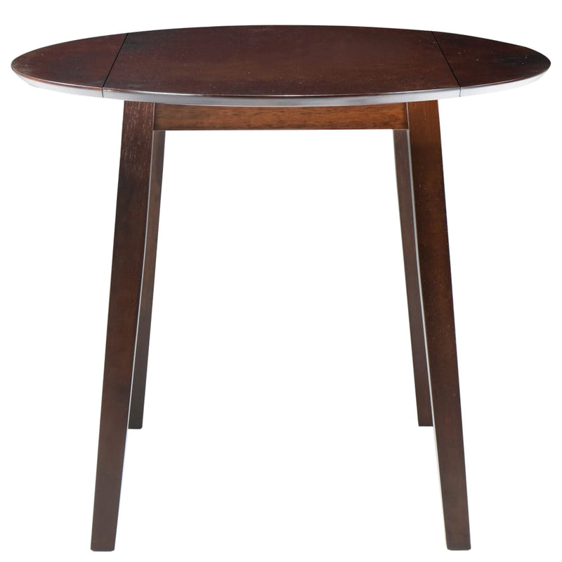 Drop-leaf Dining Table Round MDF Brown Payday Deals