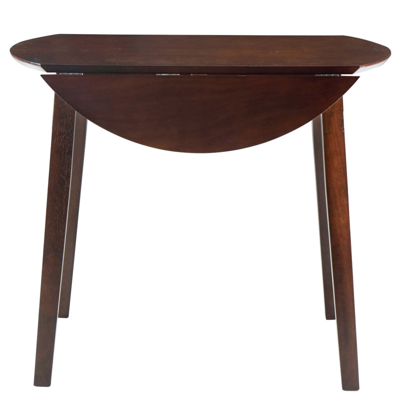 Drop-leaf Dining Table Round MDF Brown Payday Deals
