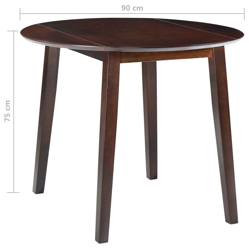 Drop-leaf Dining Table Round MDF Brown Payday Deals