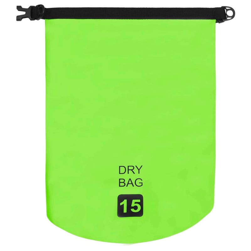 Dry Bag Green 15 L PVC Payday Deals