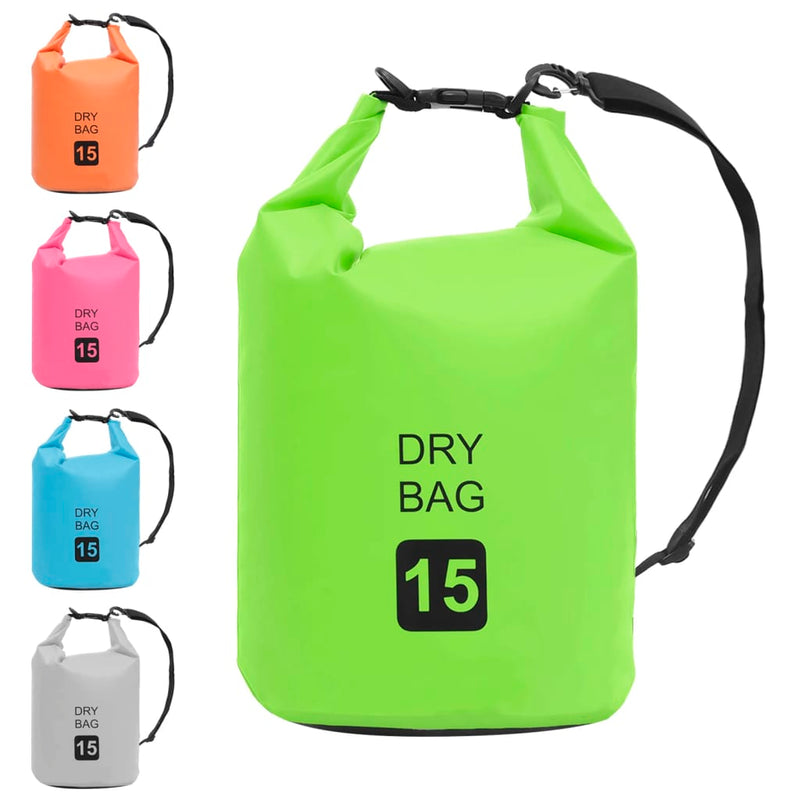 Dry Bag Green 15 L PVC Payday Deals