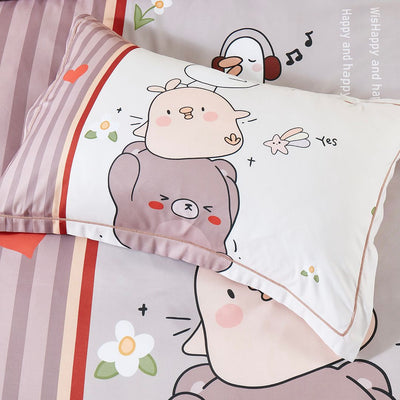 Duck Kids Quilt Cover Set - King Single Size Payday Deals