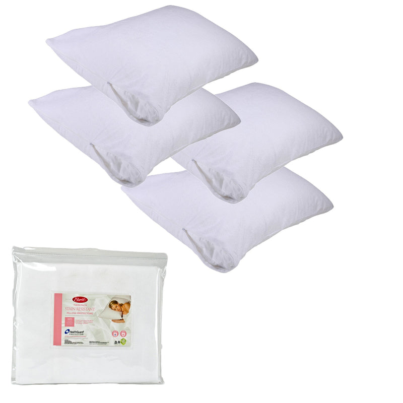 Easyrest Stain Resistant Standard Pillow Protectors 4 Pack Payday Deals