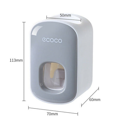 Ecoco Wall mount auto ands Free Toothpaste Dispenser Automatic Toothpaste Squeezer Bathroom Toothpaste Holder Grey Payday Deals