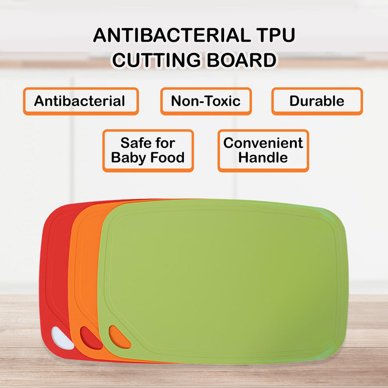 Ecosillee Green TPU Chopping Board Antibacterial Cutting Board Baby Food Grade Kitchen Payday Deals