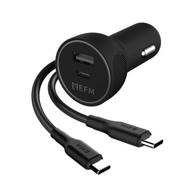 EFM 57W Dual Port Car Charger - With Type C to Type C Cable Payday Deals