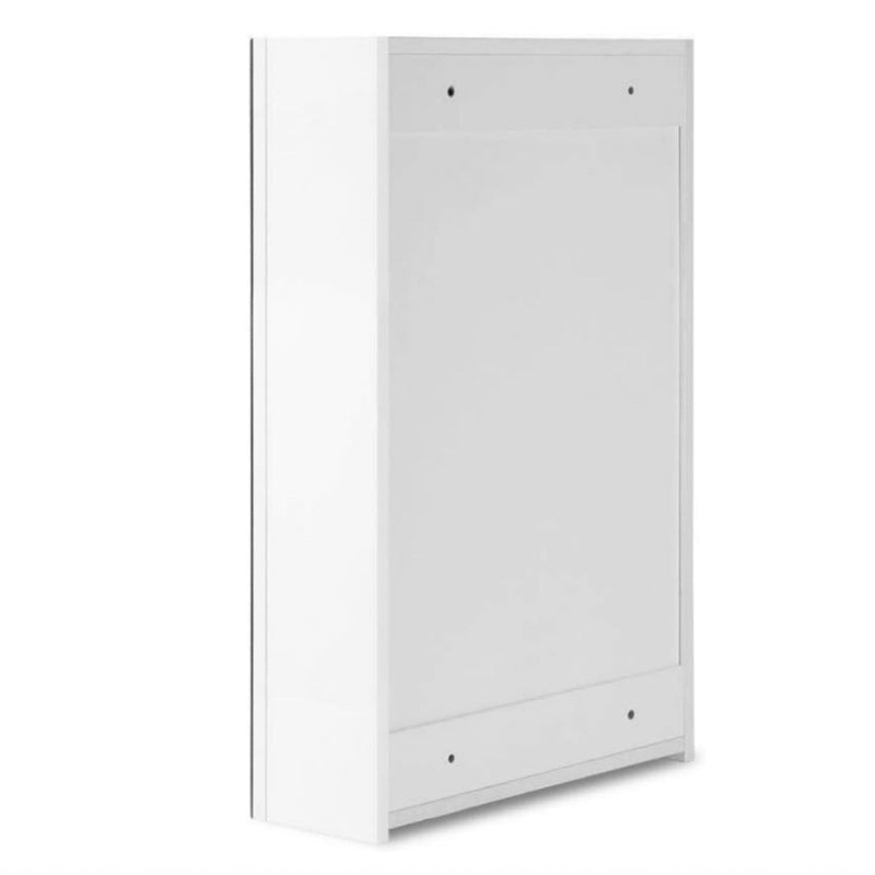 EKKIO Bathroom Vanity Mirror with Single Door Storage Cabinet (White) Payday Deals