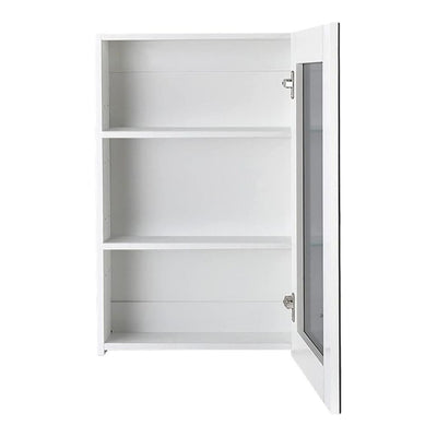 EKKIO Bathroom Vanity Mirror with Single Door Storage Cabinet (White) Payday Deals