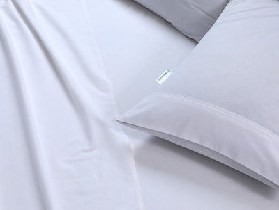 Elan Linen 100% Egyptian Cotton Vintage Washed 500TC White 50cm Deep Mega Queen Bed Sheets Set Payday Deals