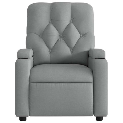 Electric Massage Recliner Chair Light Grey Fabric Payday Deals