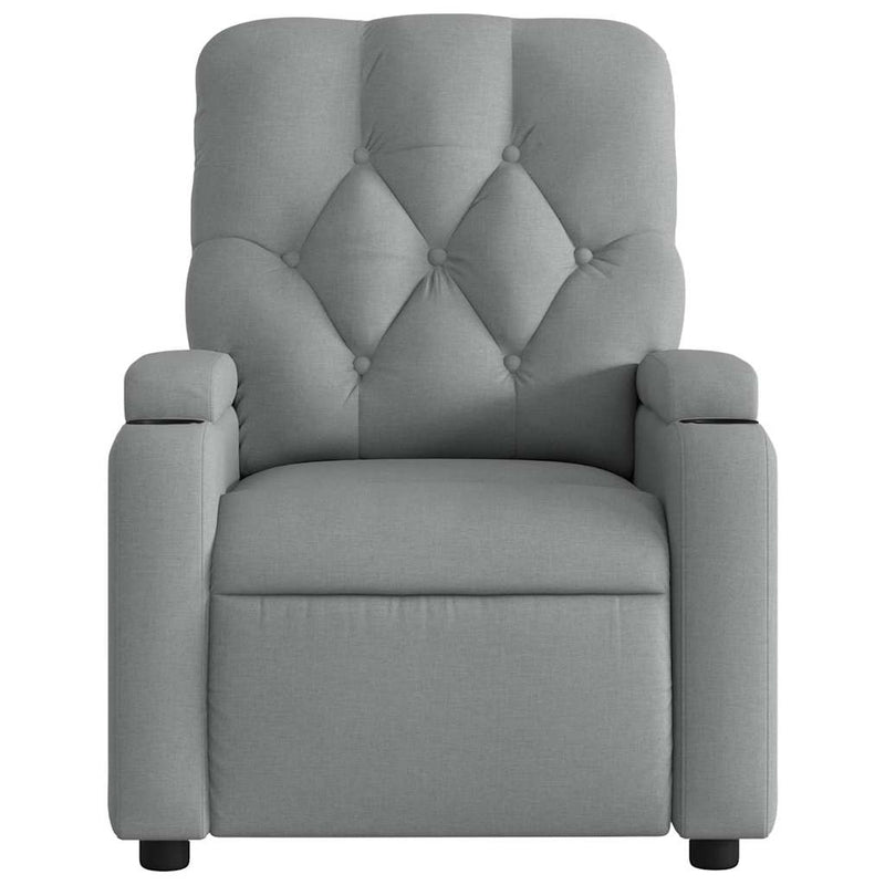Electric Massage Recliner Chair Light Grey Fabric Payday Deals