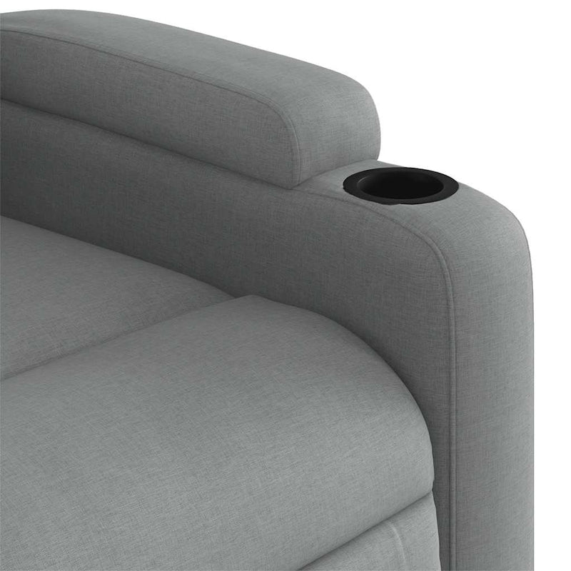Electric Massage Recliner Chair Light Grey Fabric Payday Deals