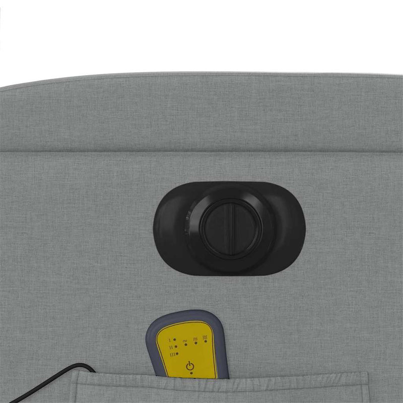 Electric Massage Recliner Chair Light Grey Fabric Payday Deals