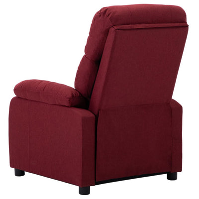 Electric Recliner Chair Wine Red Fabric Payday Deals